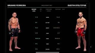 Brunno Ferreira vs Dustin Stoltzfus Prediction ufcpredictions ufc ufclouisville [upl. by Giacobo]