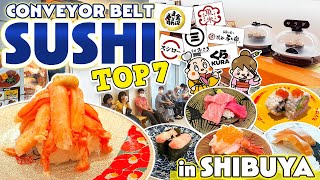 Shibuya Tokyo Conveyor Belt Sushi Restaurant TOP7  Japan Travel Food Vlog [upl. by Zondra]