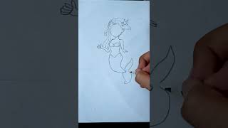 Disney princess mermaid drawing shorts [upl. by Elacim]