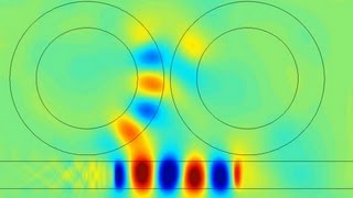 Optical Ring Resonator FDTD Animation Waveguide [upl. by Chicoine]