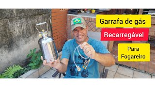 Garrafa de Gás Recarregável para Fogareiro Camping e Viagens [upl. by Ardnued]