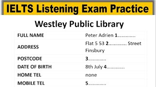 Westley Public Library listening practice test 2023 with answers  IELTS Listening Practice Test [upl. by Nashner355]