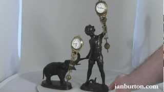 Two antique swinging mystery clocks by Junghans Germany circa 1900 [upl. by Warwick]