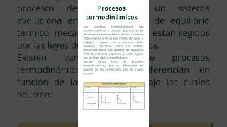 Procesos termodinámicos quimicabachillerato [upl. by Asirrac460]