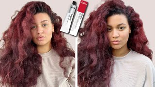 How I dye my natural hair RedBurgundy  NO bleach [upl. by Stubbs812]