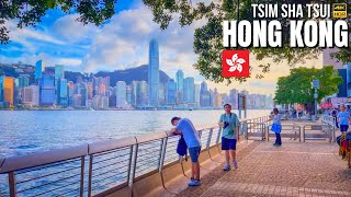 Hong Kong — Tsim Sha Tsui Walking Tour【4K HDR】 Walking by Hong Kongs Famous Skyline [upl. by Leif104]