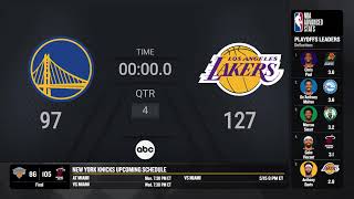 Warriors  Lakers Game 3 Live Scoreboard  NBAPlayoffs Presented by Google Pixel [upl. by Ymassej481]