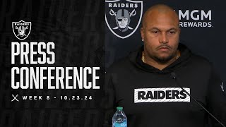 Coach Pierce Presser  102324  Raiders  NFL [upl. by Marthe]