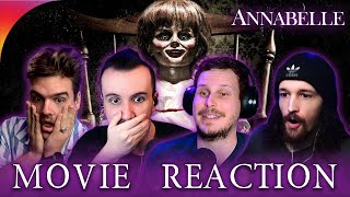 ANNABELLE 2014 MOVIE REACTION  First Time Watching [upl. by Elleinnad]