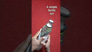 DiYBeautiful Bottle Art Made From Waste Materialshorts [upl. by Nyleve]