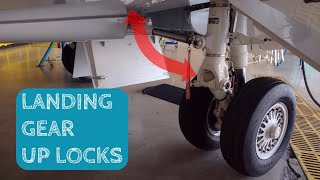 LANDING GEAR UPLOCKS  Look inside the wheel well [upl. by Heintz]