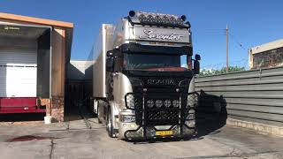 Scania R V8 Sarantos Frigo Leader Review1 [upl. by Odnala]