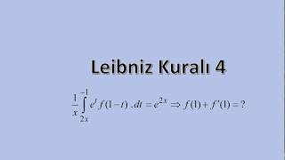 Leibniz Kuralı 4 [upl. by Liz363]