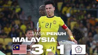 Goal DEBUT Adib Raop👏 FULL MATCH Malaysia vs Chinese Taipei 31 Kelayakan Piala Dunia 2024 [upl. by Aliuqahs]