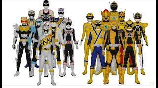 Super Sentai all Gold and Silver Henshin Mega Silver  Twokaiser [upl. by Riebling]