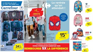 Carrefour promotion fournitures scolaires pour la rentrée jusquau 7 septembre 2020 catalogue belge [upl. by Romulus]