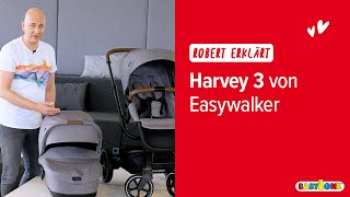 Welche Funktionen hat der Kinderwagen Harvey 3 von Easywalker Robert erklärt es dir  BabyOne [upl. by Jerol]