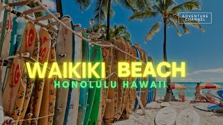 Walking on the most iconic beach in HAWAII WAIKIKI BEACH Honolulu paradise waikiki honolulu 🍍🌺 [upl. by Nap]