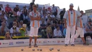 La finale hommes du Mondial à pétanque 2015 Puccinelli vs Lellouche [upl. by Iot]