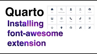 How to install fontawesome extension in Quarto [upl. by Aloel]