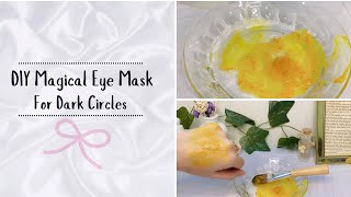 DIY Eye Mask for Dark Circles ✨puffiness darkcircles diy undereyecare eyemask homeremedies [upl. by Olleina]