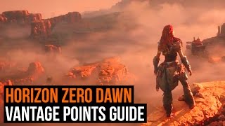 Horizon Zero Dawn  How to find all 12 Vantage points Vantage points guide [upl. by Giraud]