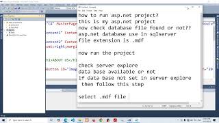 how to run asp net project in visual studio  aspnet project [upl. by Camilia]