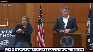 Virginia Gov Ralph Northam issues stayathome executive order  FOX 5 DC [upl. by Airdnalahs]