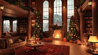 Relaxing Instrumental Christmas Music amp Fireplace  Cozy Christmas Ambience [upl. by Yatnohs]