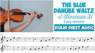 Free Sheet  The Blue Danube Waltz  J Strauss II  Violin Sheet Music [upl. by Hendrix]