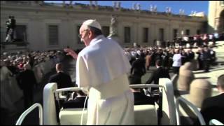 Raw Pope Francis Rides to Installation Mass [upl. by Bouldon]