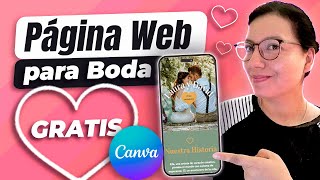 Cómo hacer una página WEB para INVITACIÓN de BODA Gratis en español ❤️ 2024 [upl. by Iblehs]