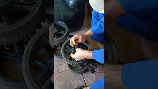 changing the bearings on a four wheel golf push cart [upl. by Frerichs]