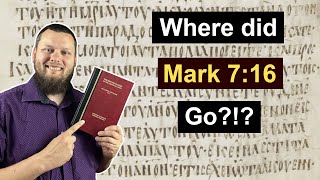 Why is the ENTIRE VERSE not in My Bible Where did Mark 716 go TextualCriticism byzantinetext [upl. by Georgia]