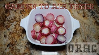 Garden To Air Fryer Roasting Fresh Picked Radishes In The Sur La Table Air Fryer From Costco [upl. by Ilowell]