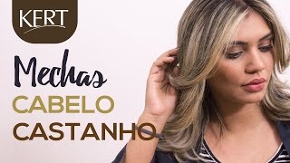 MECHAS EM CABELO CASTANHO  Como fazer  KERT [upl. by Gainer]