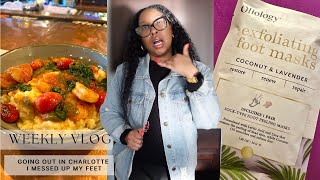 GOING OUT IN CHARLOTTE  I MESSED UP MY FEET  NEW GLASSES  WEEKLY VLOG [upl. by Iggy197]