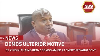 CS Kindiki claims GenZ demos aimed at overthrowing Gov’t [upl. by Eneres715]