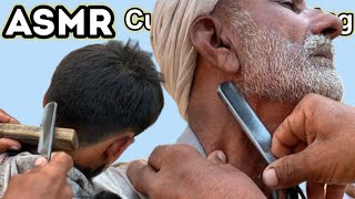 ASMR Fast Shaving amp Hair Cutting Barber Old Part 1amp2 [upl. by Ahcurb]