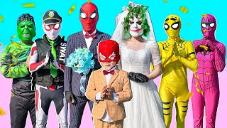 SUPERHEROs Story  All SpiderMan amp KID SPIDER MAN Rescue The KIDNAPPED Bride  Action Real Life [upl. by Ennaylime]