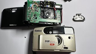 Konica Pop AF 210 Film Camera disassembly and repair [upl. by Oriel]