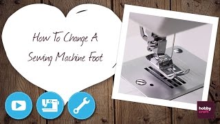 How to Change a Sewing Machine Foot  Hobbycraft [upl. by Horsey]