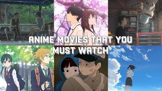 10 Anime Movies that You Must Watch [upl. by Niltiac294]