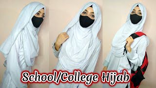 School and College Girls Hijab Tutorial  Easy SchoolCollege Going Girls Hijab Style [upl. by Ploch]