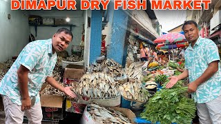 Dimapur Dry Fish Market and Vegetable Market  Went to meet Youtuber Friends [upl. by Secundas477]