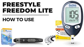 Check blood sugar with FreeStyle Freedom Lite meter [upl. by Ahsienal]