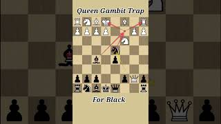 Queen Gambit Trap For Black chess shorts chessshorts [upl. by Aztirak3]