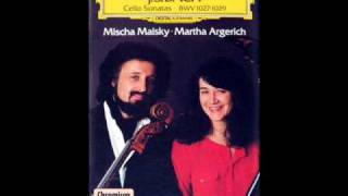 Argerich  Maisky Cello Sonata in G BWV 1027  Adagio Bach  DG 1985 [upl. by Duke764]