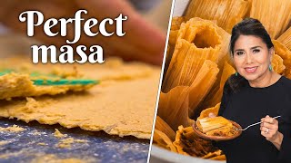 HOW TO MAKE PERFECT MASA FOR TAMALES Youll Never Buy Prepared Masa Again After This Easy Recipe [upl. by Kra568]