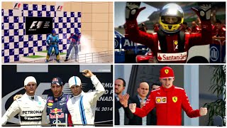 EVOLUTION OF CELEBRATIONPODIUM IN F1 GAMES [upl. by Elbam]